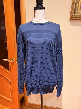 Armani Collezioni Blue Crewneck Sweater s XXL